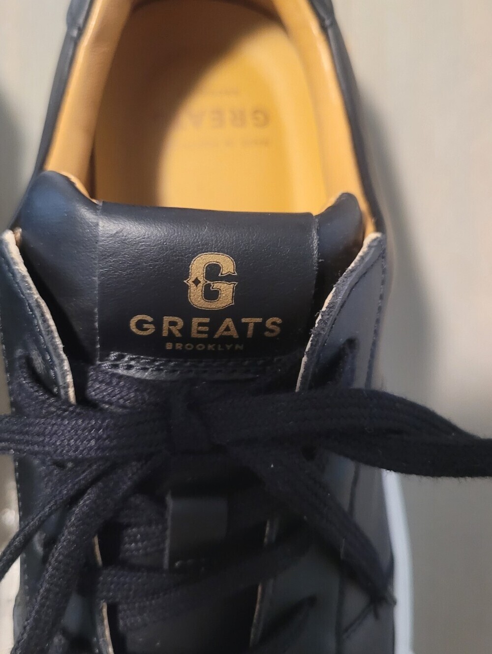 GREATS Royale 2.0 Women's US 10 EU 40 Black Leather Low Top Sneakers Made in Por - Picture 5 of 12